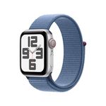 Apple Watch SE (2nd Gen) [GPS + Cellular 40mm] Smartwatch with Silver Aluminium Case with Winter Blue Sport Loop. Fitness & Sleep Tracker, Crash Detection, Heart Rate Monitor, Water-Resistant - One Size