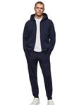 BRAND KRUZE Mens Tracksuit Set Long Sleeve Zip Up Hoodie and Casual Cotton Regular Fit Joggers Set KZMS140 TRACKSUIT NAVY L