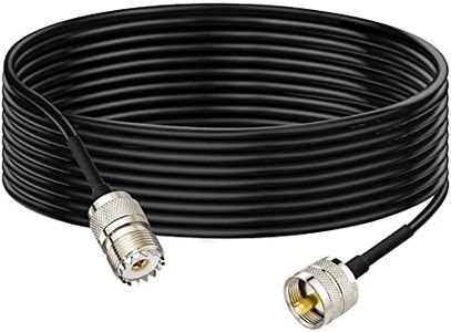 Bingfu UHF PL-259 Male to UHF SO-239 Female RG58 Aerial Antenna Extension Cable 3m/10 feet for CB Radio Ham Radio Two Way Radio Amateur Radio Mobile Radio SWR Meter Amplifier Arrester