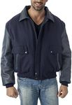REED Men's Leather Bomber Varsity J
