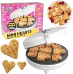 Valentine's Day Mini Hearts Waffle Maker - Bake 9 Heart Shaped Waffles or Pancakes w Electric Nonstick Iron- Show Love w Unique Breakfast or Treat for Her, Kids or Adults- Fun Dessert Gift for Her Him