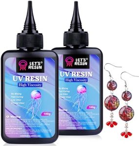 LET'S RESIN UV Resin,200g High Viscosity Crystal Clear Thick UV Resin Kit, Quick-Curing&Low Shrinkage Ultraviolet Epoxy Resin for Crafts, Doming, Coating