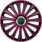 AUTO-STYLE Set Wheel Covers Lemans 15-inch Black/Pink