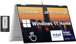 HP Envy x360 2-in-1 16" WUXGA Touchscreen Laptop, Intel Ultra 7 155U, 32GB LPDDR5, 2.28TB Storage(2TB SSD+288GB Docking Station Set), Backlit Keyboard, Privacy Camera, Wi-Fi 6E, Win 11 Home, Silver