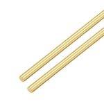 VictorsHome 12mm x 300mm Brass Rods, Round Solid Shaft Lathe Bar for DIY Crafts RC Aircraft Model Car 2pcs