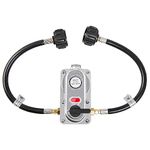 Solimeta RV Propane Regulator, 2 Stage Auto Changeover LP Regulator with 2 Pigtail Hoses