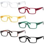 Eyekepper Metalless Screwless Spring Hinges Reading Glasses 6 Pack Vintage Readers for Men Women +1.50