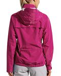 Willit Women's Cycling Running Jackets Rain Water Resistant Lightweight Windbreaker Hiking Bike Packable Hooded Rosy Red M