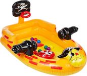 KidsZeeNie® Lil Pirate Ship Bouncy Castle | Inflatable Kids Backyard Party Games with Inbuilt Cannons & Ball Hoop Games| Bouncy Ball Pit for Toddlers Indoor Outdoor Home Garden Farmhouse