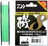 Daiwa PE Line Iso Dura Sensor 8 Braid SS + Si2, No. 0.6, 164.0 yd (150 m), Lime Green (with Color Marking)