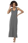 INTIMACY LINGERIE Full-Length Cotton Night Slip for women Sleeveless Maxi Nighty for women Comfortable Everyday Wear for women Non-Adjustable Broad Strap, Pair with Nightgowns and Nighties