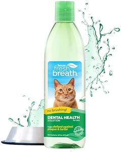 TropiClean Fresh Breath No Brushing Teeth Cleaning Dental Health Water Additive Solution for Cats 473mL