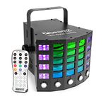 GOBO Derby LED Disco Light RGBWA + Ultraviolet UV & Strobe DMX Effects Lighting