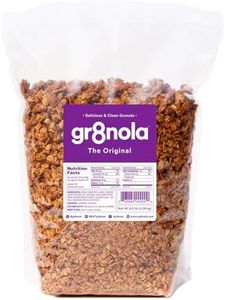 gr8nola THE ORIGINAL - Healthy, Low Sugar Bulk Granola Cereal - Made with Superfoods, Whole Almonds, Honey, Cinnamon and Flaxseed, Soy Free, Dairy Free and No Refined Sugar - 4.5lb Resealable Bag