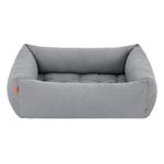 Pet Smile Super Soft Reversible Bed for Indoor Cats, Dog Bed for Puppy and Kitty Round Bed, Sofa Basket for a Dog & Cat | Rectangular Pet and Cat Comfortable Bed (L, Light Grey)