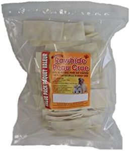 Masters Best Friend 32916314 Premium White Rawhide 2lb Natural Strips Each, 1 Piece, One Size