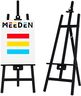 MEEDEN Wood Artist Easel for Painting Adjustable, Wood Art Easel for Adults, Holds Canvas up to 48", Painter's Easel Black