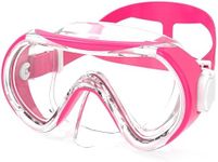 LITTLEJSY Kids Swimming Goggles, Kids Swim Mask with Nose Cover for Kids Youth 3-14, Anti-Shattered Lens No-leak (T Pink)