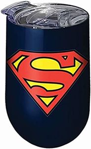 Spoontiques Superman Logo Stainless Tumbler, 16 Ounces