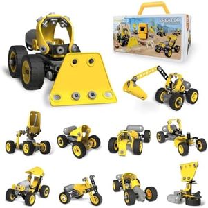 STEM Toys for 5 6 7 8+ Year Old Boy,10 in 1 Electric Building Toys for Kids Ages 4-8 5-7 6-8, Educational Construction Science Kit for Boys 4-6 8-10, Creative Activities Birthday Valentine Idea Gift