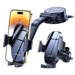 Miracase 3 in 1 Cell Phone Holder for Car, [Strong Suction] Universal Car Phone Mount for Car Dashboard Windshield Air Vent Compatible with iPhone15 14 13 12 11 Pro Max Mini All Mobile