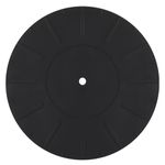 Turntable Platter Mat, 7 Inch Diameter Silicone Turntable Mat Anti-Static Anti-Slip Turntable Pad LP Slipmat Record Player Mat for Vinyl Record Mat Replacement Accessories (Black)