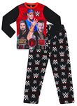 WWE Boys Wrestling John Cena Long Pyjama Set Black Red (6-7 Years)