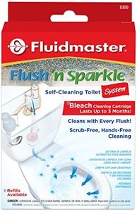 Fluidmaster 8300 Flush 'n Sparkle Automatic Toilet Bowl Cleaning System with Bleach Cartridge, 1 Count (Pack of 1) ( Packaging May Vary)