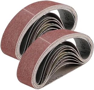Junchamp 20Pcs 1.2" x 13" Replacement Knife Sharpener Sanding Belt, 120/320/600/800/1000 Grit Aluminum Oxide Sanding Belt for Belt Sander Knife Sharpening Wood Metal Polishing