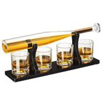 Baseball Gifts for Men, Baseball Bat Whiskey & Wine Decanter 4 Glasses, Spirits Set - Baseball Coach Gifts, Baseballs Lovers Coaches, Dad, Boyfriend, Brother, Friend Gift - Birthday Liquor Tequila