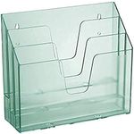 Acrimet Horizontal Triple File Folder Organizer (Clear Green Color)