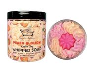 CUPID'S INFLUENCE BATH PRODUCTS Peach Blossom Kaolin Clay 180gr Whipped Soap / Body Wash Shaving Cream Bubble Shower Fluff, Multicoloured