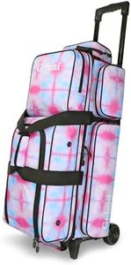 Goloni 3 Ball Bowling Bags with Wheels,Rolling Bowling Bag for 3 Balls & Accessories -Retractable Handle Extends to 38"