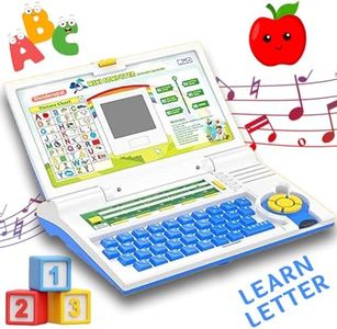 Slenderopal® Educational Kids Laptop, Activity Learning Alphabet,Letter,Words,Games,Mathematics,Music,Logic Memory Tool - Blue (Kids Laptop)