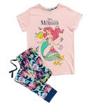 TruffleShuffle Women's The Little Mermaid Pyjamas | 100% Cotton Jersey | Non-Fading | Perfect for Movie Fans