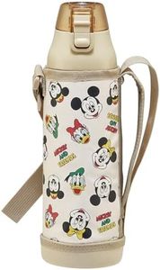 Skater KSDC10S-A Sports Bottle, Direct Drinking Water Bottle, 35.0 fl oz (990 ml), Includes Bottle Cover, Disney Mickey & Friends Cooking