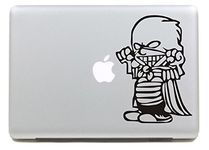 Vati Leaves Removable Cartoon Warrior Vinyl Decal Sticker Skin Art Black for Apple MacBook Pro Air Mac 13" 15" inch/Unibody 13 15" Inch Laptop