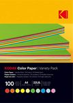 KODAK - 9891300 Ream of 100 Sheets 80 g/m² Coloured Paper, A4 (21 x 29.7 cm) Red, Orange, Yellow, Green, Blue and Pink