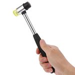 Thinp Rubber Hammer, 25mm Small Hammer Rubber Mallet Hammer Double Face Soft Hammer with Anti-slip Ergonomic Grip Soft Hammer for Jewelry Leather Crafts Household Project Installation Tool