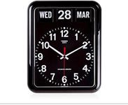 twemco Homeloo German Quartz Retro Modern Calendar Wall Flip Clock BQ12A (Black)