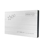 HWAYO 750GB External Hard Drive Portable 2.5'' Ultra Slim HDD Storage USB 3.0 for PC, Laptop, Mac, Chromebook, Xbox One (Silver)