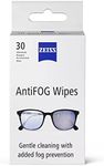 ZEISS Anti-Fog Lens Wipes, Pre-Moistened, Individually Wrapped Defogger Wipes for Coated Lenses, Binoculars, Scopes, Cameras, and Glasses, 30 Count