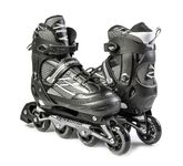 Scale Sports - Adjustable Inline Roller Skates for Adult and teenagers XL (41-44) UK 7.5-9.5 (Black)