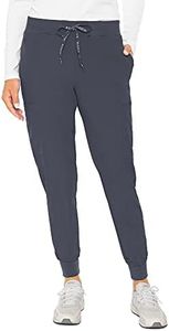 Med Couture Peaches Women's Seamed Jogger Scrub Pant, Pewter, XX-Large