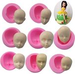 WYD 8pcs Baby Face Silicone Molds Baking Tools Handmade Polymer Clay Molds Sugarcraft Chocolate Mold