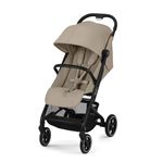 Cybex Beezy 2 Stroller - Lightweight Baby Stroller, Compact Fold, Compatible with all Cybex Infant Seats, Stands for Storage, Easy to Carry, Multiple Recline Positions, Travel Stroller - Almond Beige