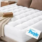 Cloud-Like Full Size Mattress Topper - 100% Cotton Top Mattress Pad for Back Pain Relief - Breathable & Naturally Cooling for Hot Sleepers