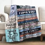 Levens to My Husband Blanket Romantic I Love You Blessing Sweet Gifts for Birthday Anniversary Valentines Christmas Thanksgiving Fathers Day Soft Comfort Lightweight Plush Throw Blankets 50"x60"