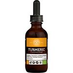 Global Healing Center Organic Turmeric and Black Pepper Blend, Raw Herbal Extract, Liquid Curcumin Food Supplement, 60ml