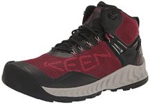 KEEN Men's NXIS Evo Mid Waterproof Hiking Boots, Merlot/Black, 12 UK